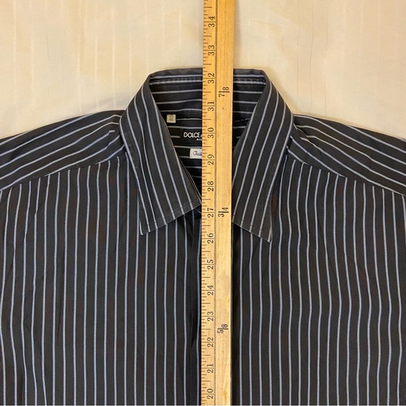 DOLCE & GABBANA tailored fit long-sleeve collared dress shirt sz L (16,41cm) - Picture 4 of 9